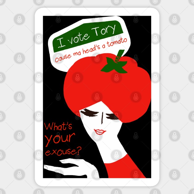 My Head's a Tomato Sticker by k8_thenotsogreat